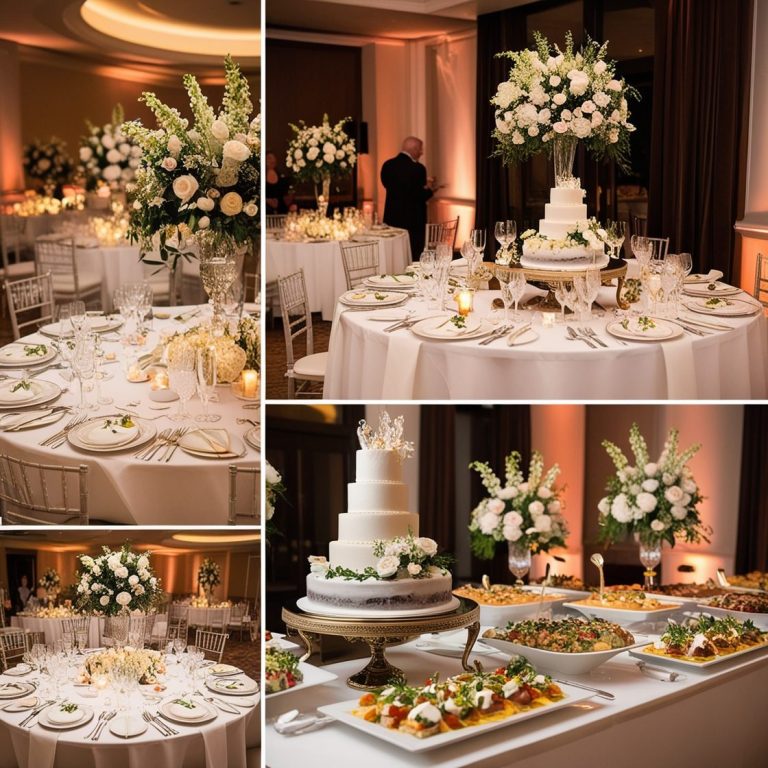 Présentoir de desserts de mariage réalisé par un traiteur professionnel Rouen