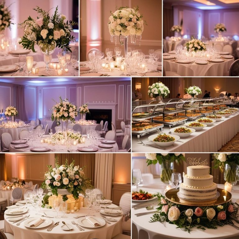 Table de mariage magnifiquement décorée avec service traiteur haut de gamme 27